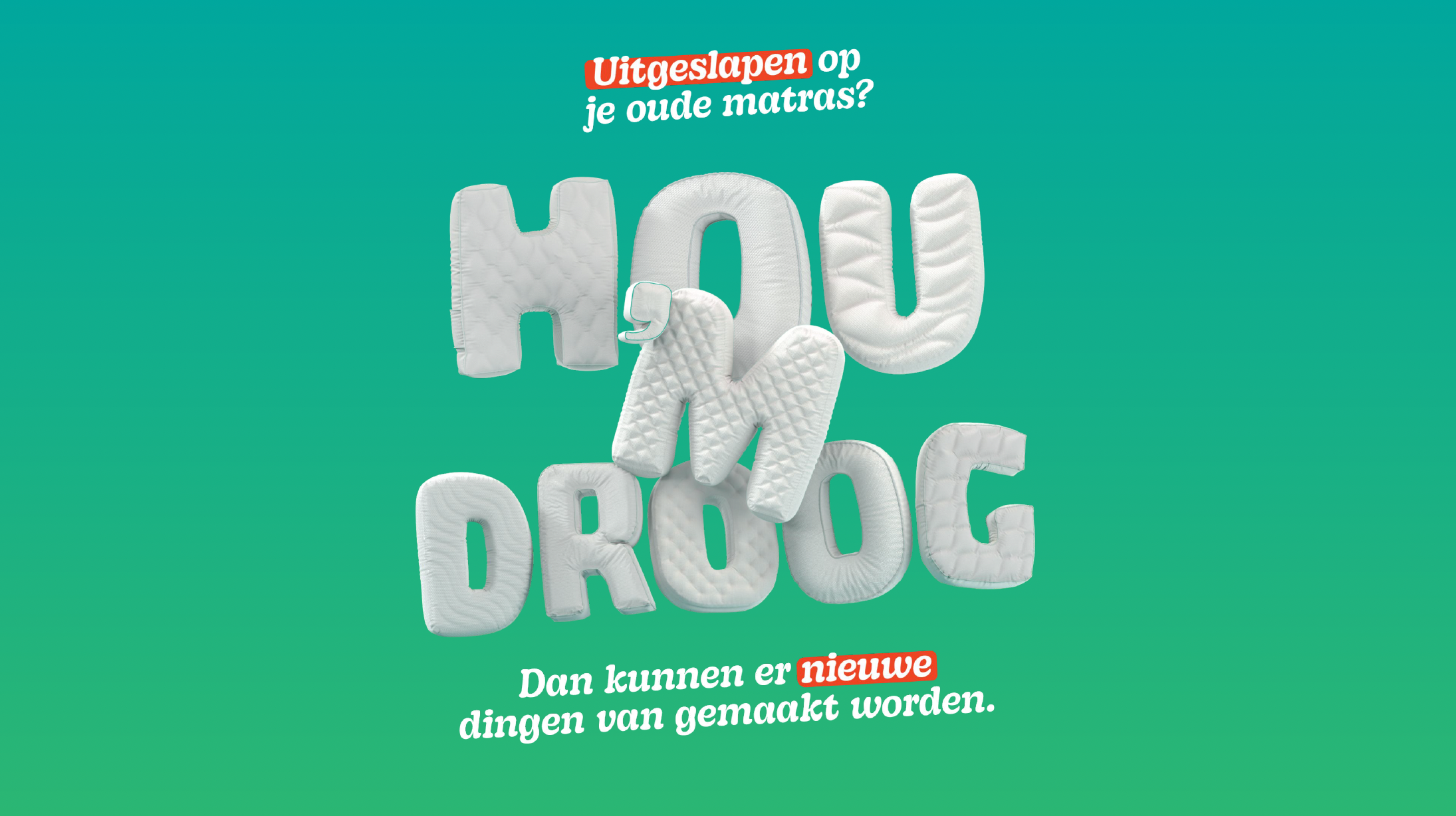 Matras Recycling Nederland roept consumenten in campagne op hun matras droog in te leveren